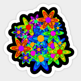 pop art flower design Sticker